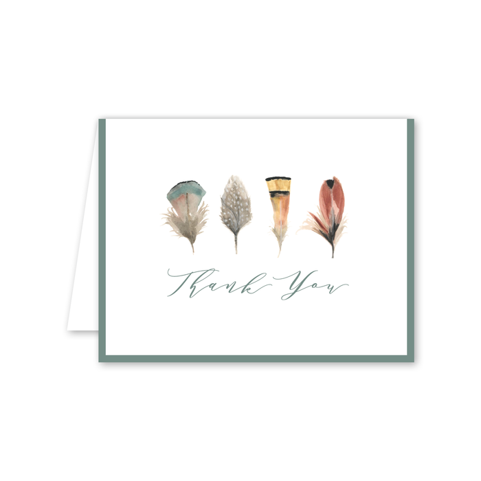 Feathers Thank You Card