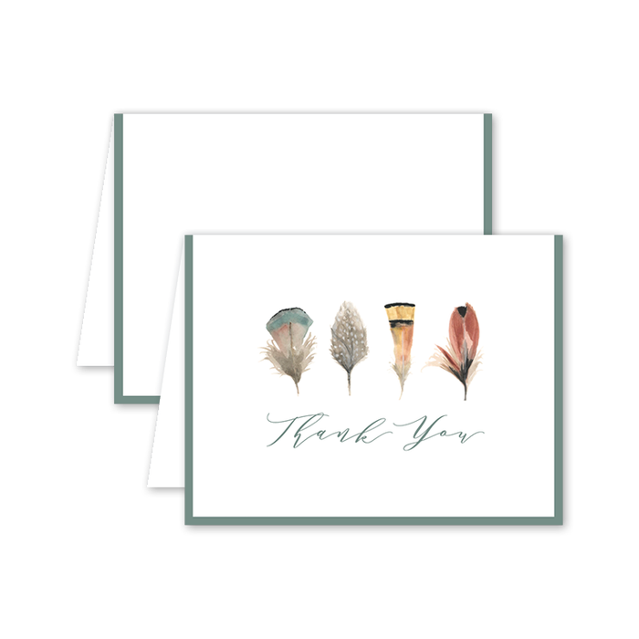Feathers Thank You Card