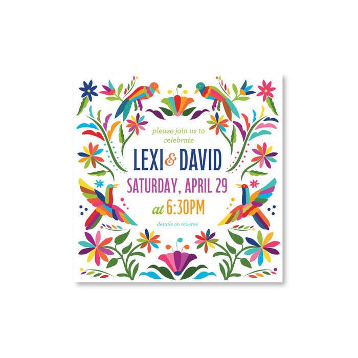 Fiesta Embroidery Invitations
