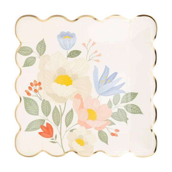 Floral Corner Plates