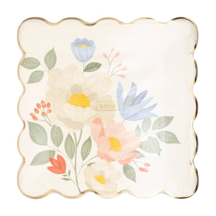 Floral Corner Plates