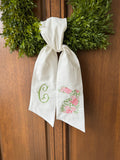 Floral Letter Wreath Sash