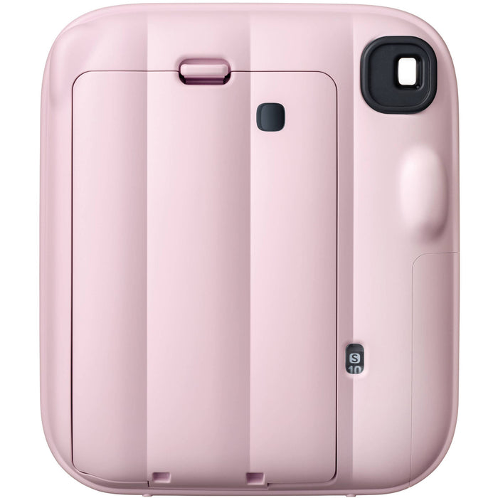 Fujifilm INSTAX Mini instant camera with built-in flash and optical viewfinder.