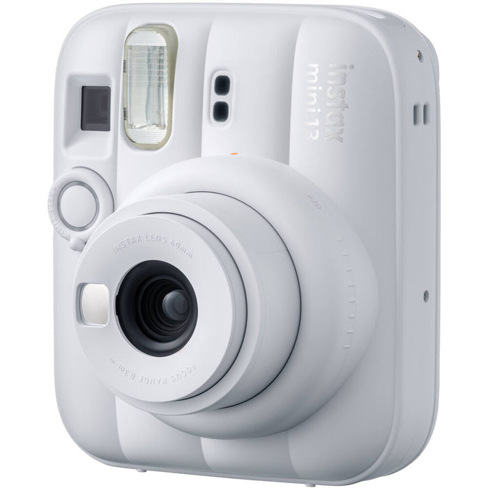 Focused angled front shot of White Instax 13