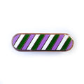 Genderqueer Pride Plaque Enamel Pin