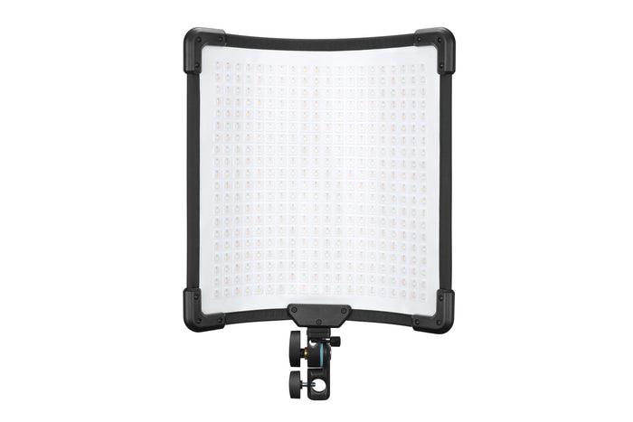 Godox FH50Bi flexible bi-color LED light panel, 30x30cm, foldable, color temp 2800-6500K, CRI/TLCI 97, 11 special effects, wireless control via app or remote, lightweight and slim design for versatile use