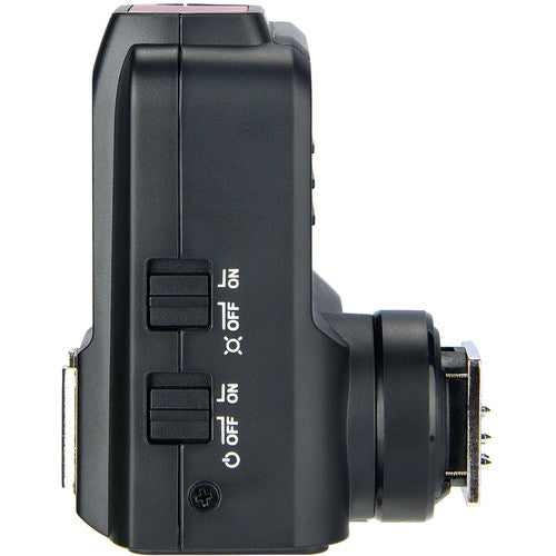 Godox X2T-N TTL Wireless Flash Trigger Transmitter for Nikon – 2.4GHz wireless system, 100m range, high-speed sync up to 1/8000s, Bluetooth control via GodoxPhoto app, 5 groups, 32 channels, backlit LCD, quick-lock hot shoe.