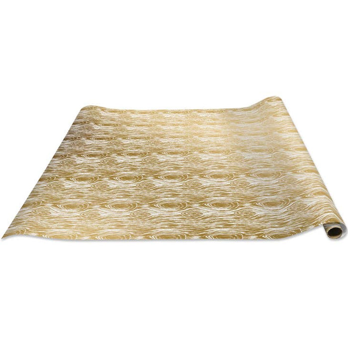 Gold Faux Bois Gift Wrap