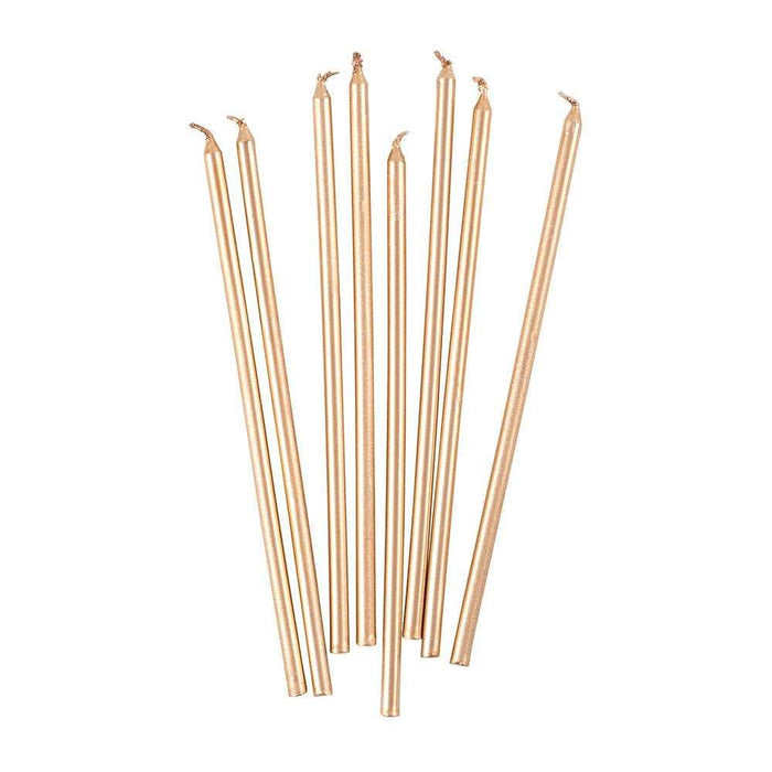 Gold Slim Birthday Candles