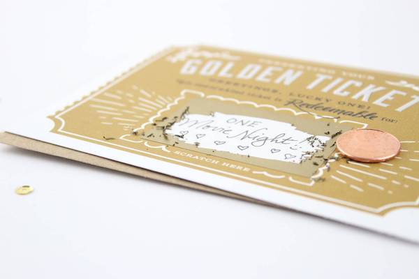 Golden Ticket Scratch-Off Card