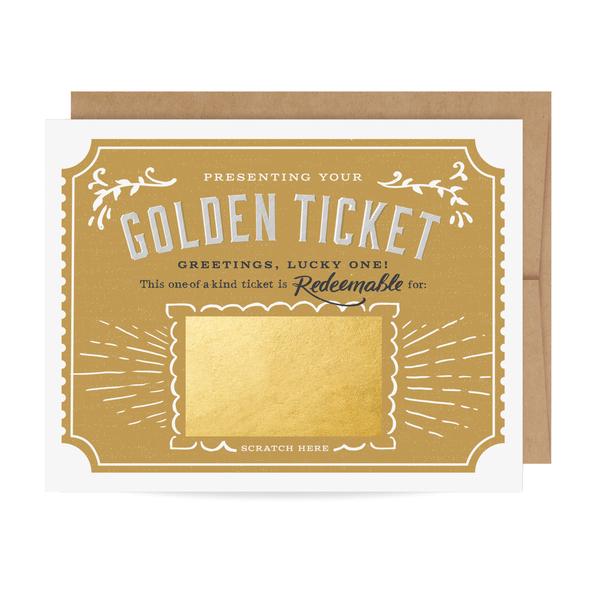 Golden Ticket Scratch-Off Card