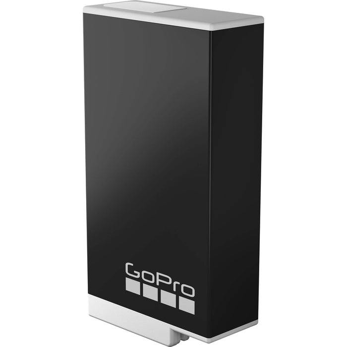 GoPro Enduro rechargeable 1600mAh lithium-ion battery for MAX with enhanced cold-weather performance down to -10°C, longer recording times, faster charging, and reliable power for extended shooting sessions