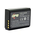 GPB battery for Canon LP-E10 on a white background
