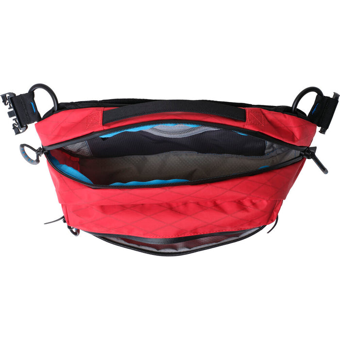 Red Kiboko City Sling 6L camera bag top view open