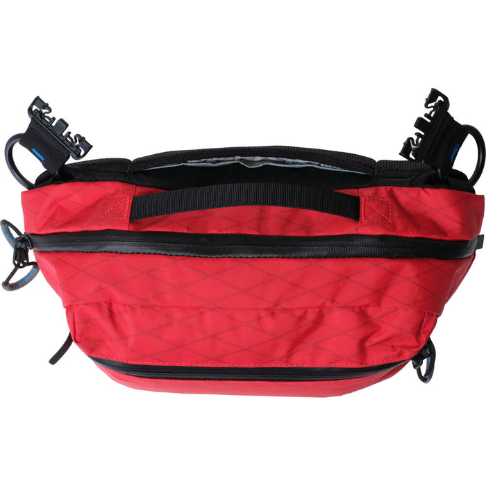 Red Kiboko City Sling 6L camera bag top view