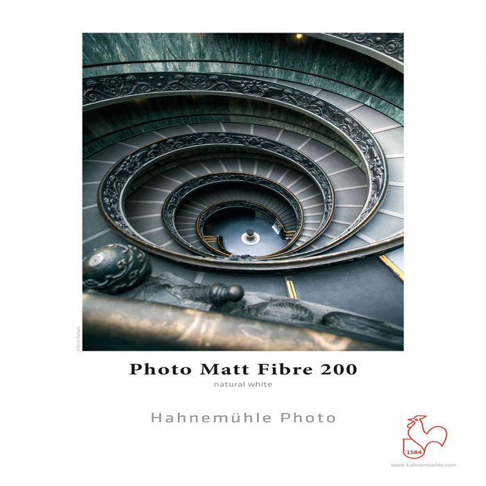 Get superior print quality with the Hahnemühle Photo Paper Matt Fibre A4 200 Paper, featuring a smooth matte finish for vibrant, detailed photo prints.