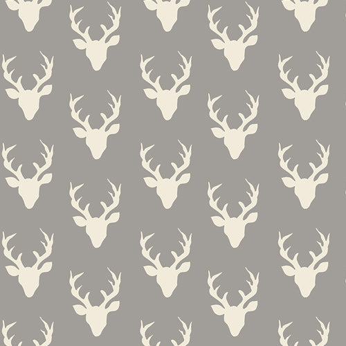 Hello Bear Tiny Buck Forest Mist Deer Reindeer Woodland Fabric by the yard