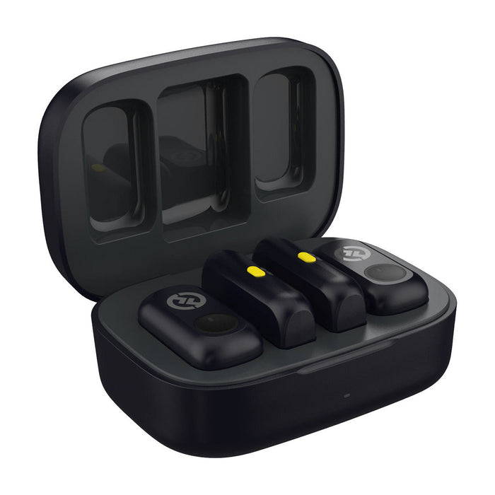Hollyland LARK A1 wireless microphone kit with open case
