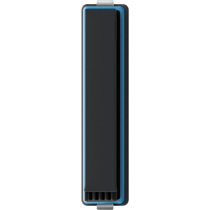 Insta360 Battery X5 with 2400mAh capacity delivering up to 135 minutes of continuous 5.7K30fps recording, high performance in low temperatures down to -20°C, includes protective storage case with dual SD card slots.