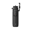 Insta360 FOMO Power Handle with built-in 6100mAh battery, foldable design, detachable mini remote, and lens protection for extended 360° camera recording.
