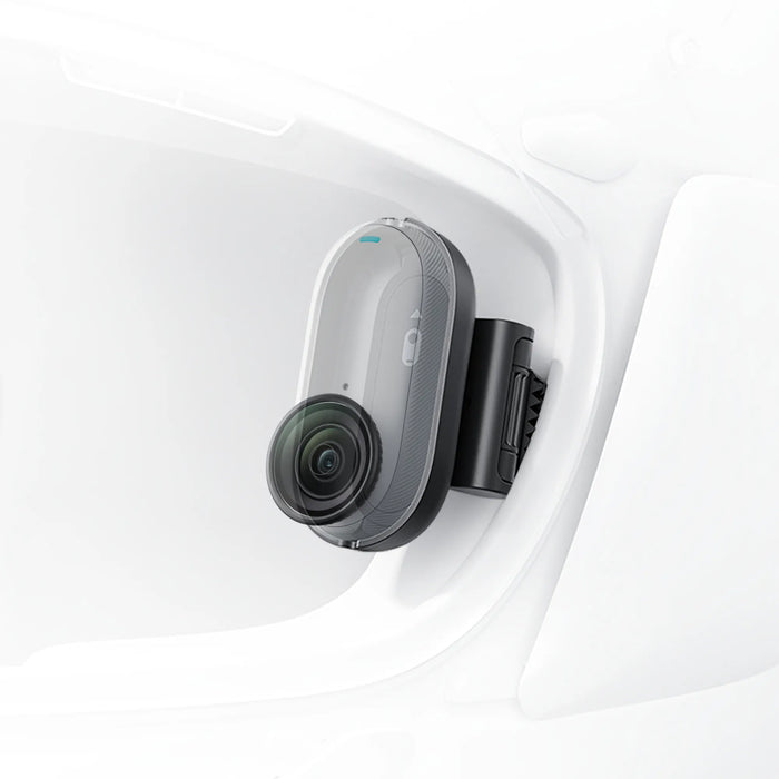 Insta360 GO 3S in-helmet POV mount installed inside helmet