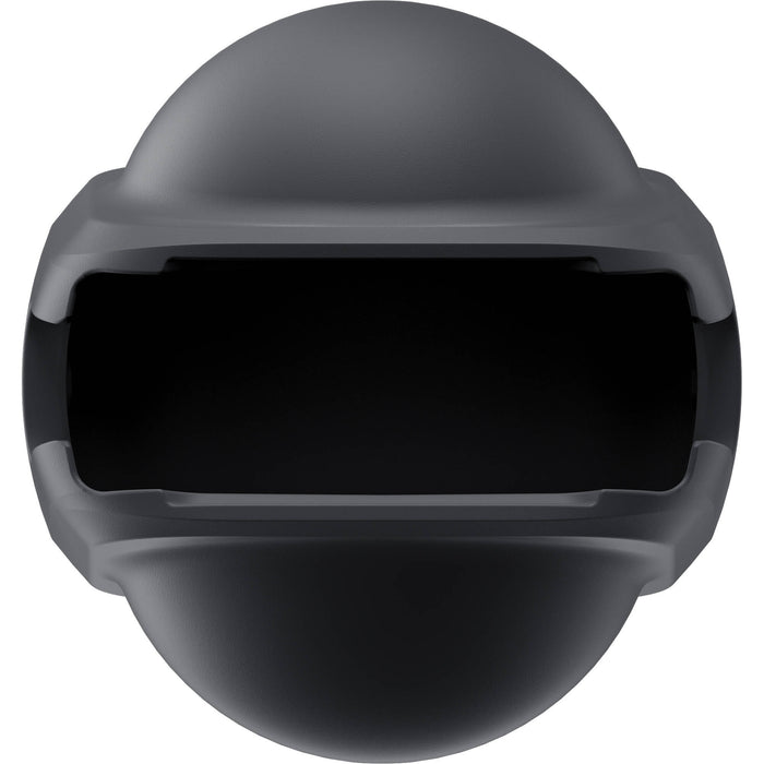 Black motorcycle helmet on a white background