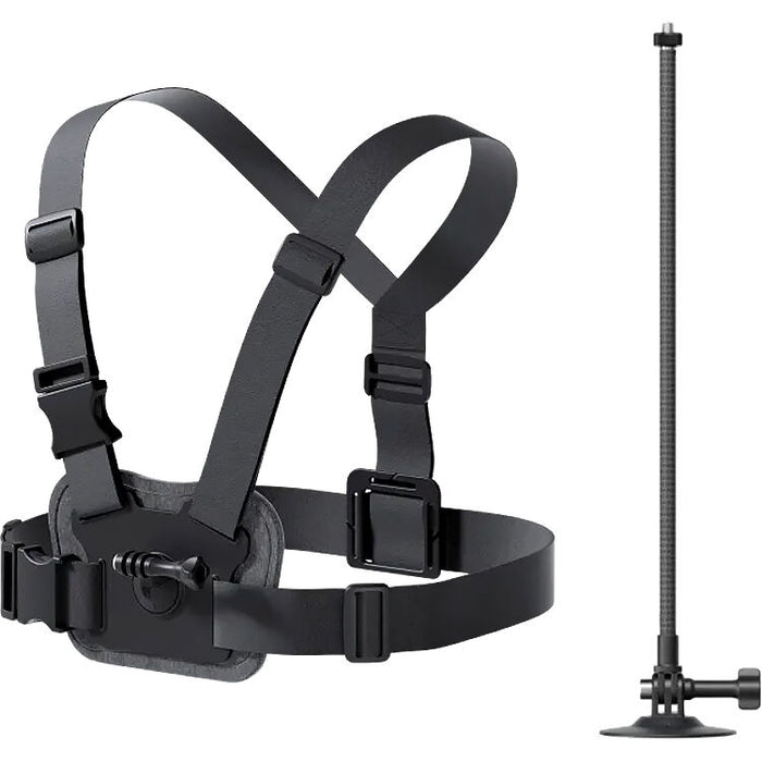 Insta360 Snow Accessory Bundle with chest strap and helmet rod