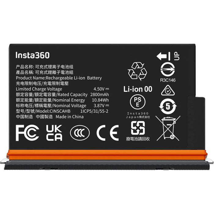 Insta360 X5 Ultra Rechargeable Battery with 2800mAh and storage case
