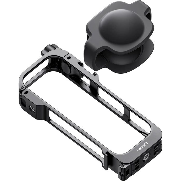 Insta360 X5 Utility Frame with cold shoe mounts and lens cap