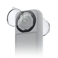 Standard removable lens guards for Insta360 X3 with multi-coated acrylic lenses, twist-off design for tool-free installation, secure locking bases, and clear 360° image protection.
