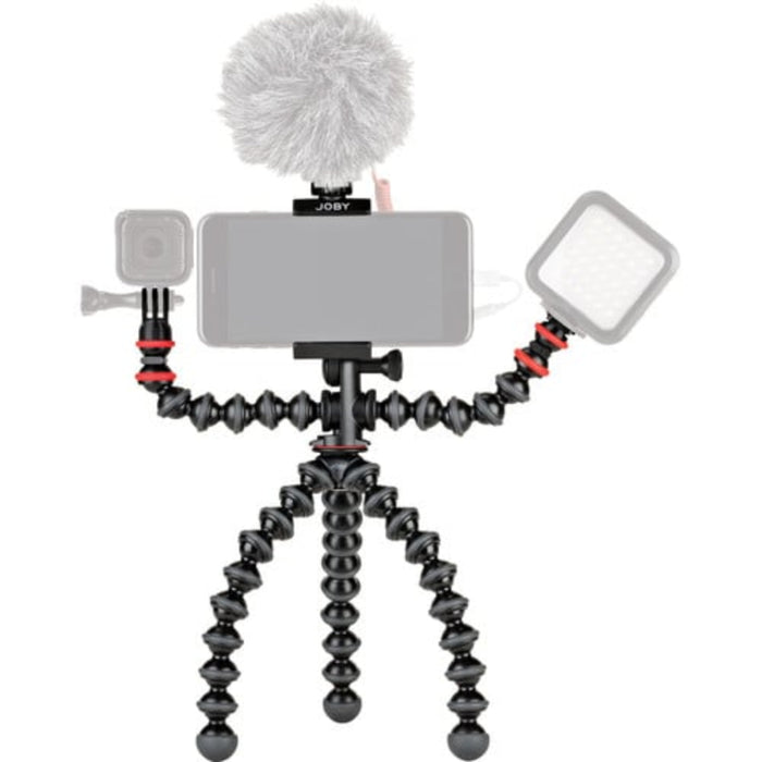 Create pro videos, vlogs, and YouTube content with the GorillaPod Mobile Rig that is flexible, portable, and user-friendly from Joby.