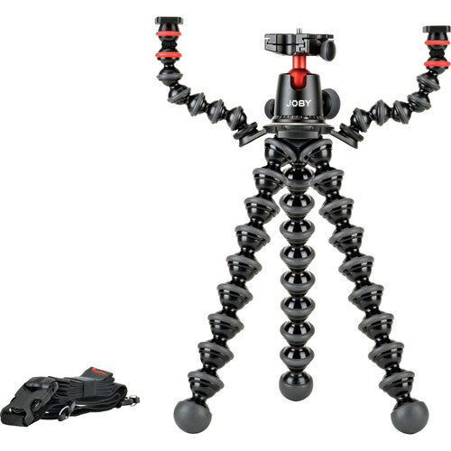 Joby GorillaPod Rig is a flexible-legged tripod rig with two articulated accessory arms, cold‑shoe and GoPro mounts.