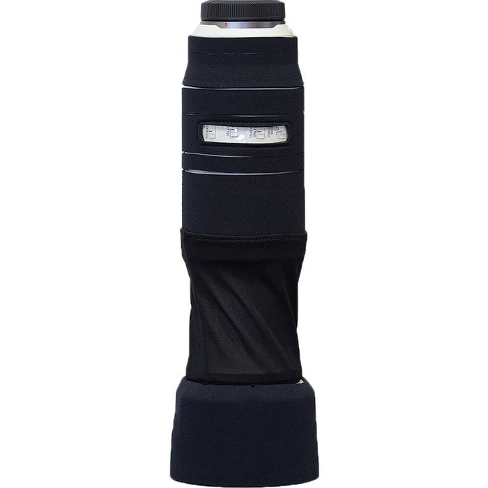 Black lens cover on a white background