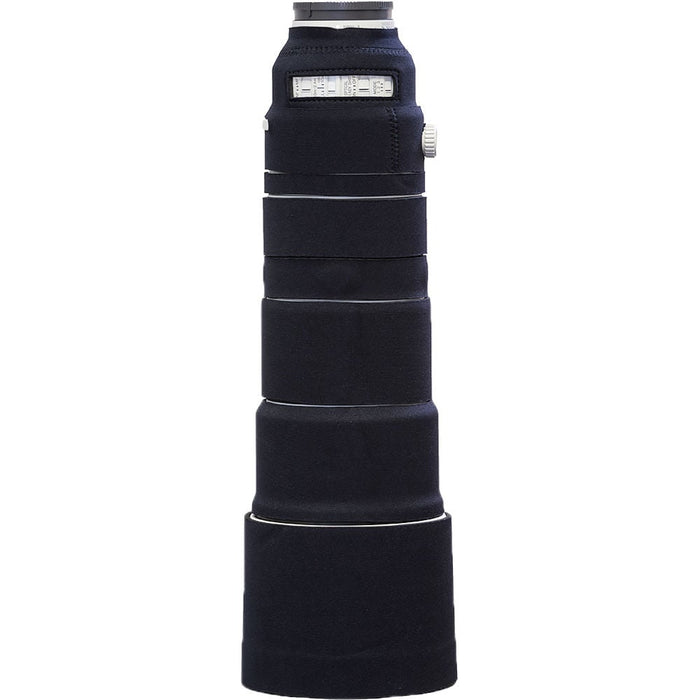 LensCoat neoprene cover for Sony FE 200-600mm G OSS lens, providing protection and camouflage for wildlife and outdoor photography.