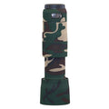LensCoat cover for Canon RF 100-400mm f/5.6-8 IS lens – provides camouflage, protection, and insulation in Forest Green Camo pattern.