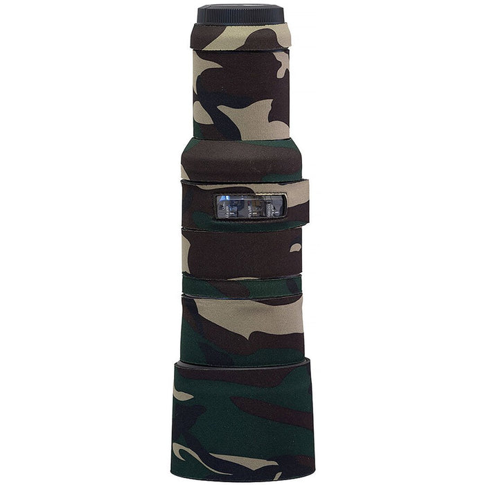 LensCoat neoprene cover for Canon RF 600mm f/11 IS STM, providing protection and camouflage for wildlife and outdoor photography.