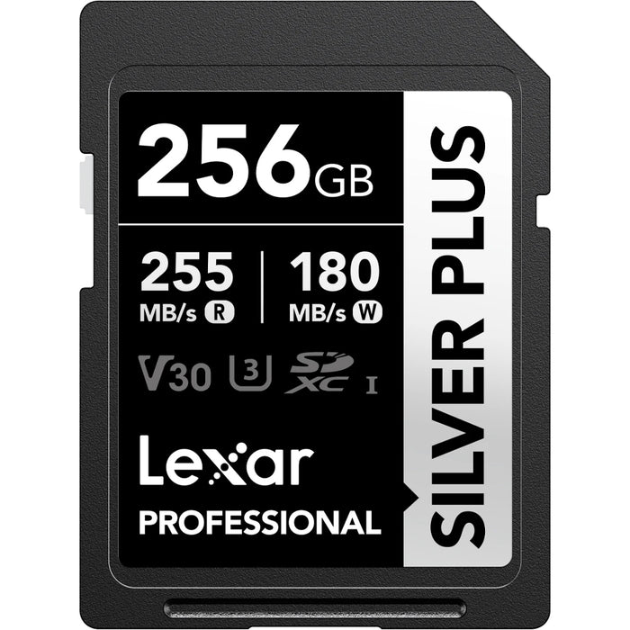 Durable Lexar SILVER PLUS SD Card designed for 4K video recording