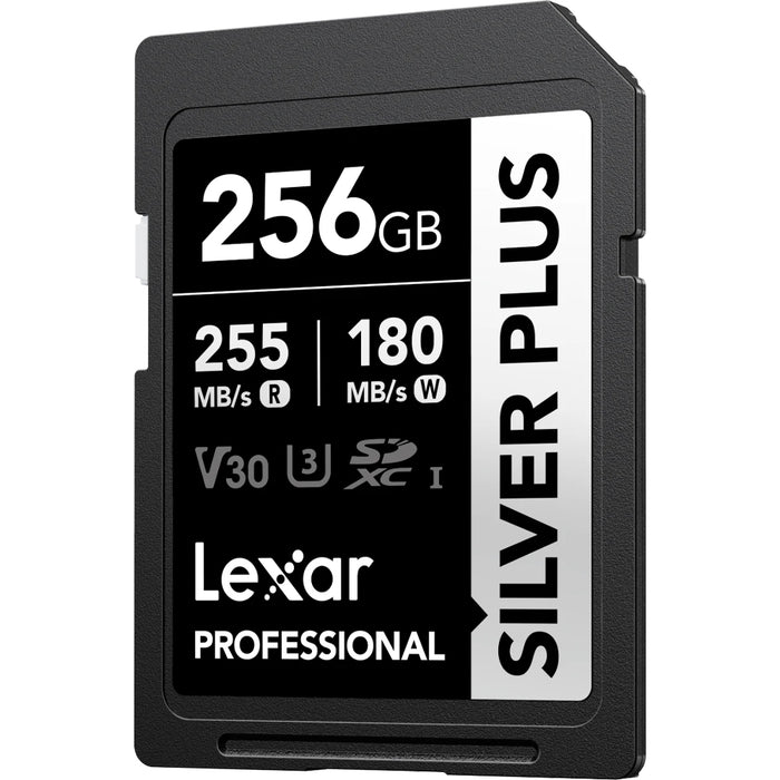 Durable Lexar SILVER PLUS SD Card designed for 4K video recording