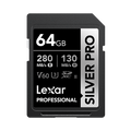 64GB Lexar Professional SD card on a white background
