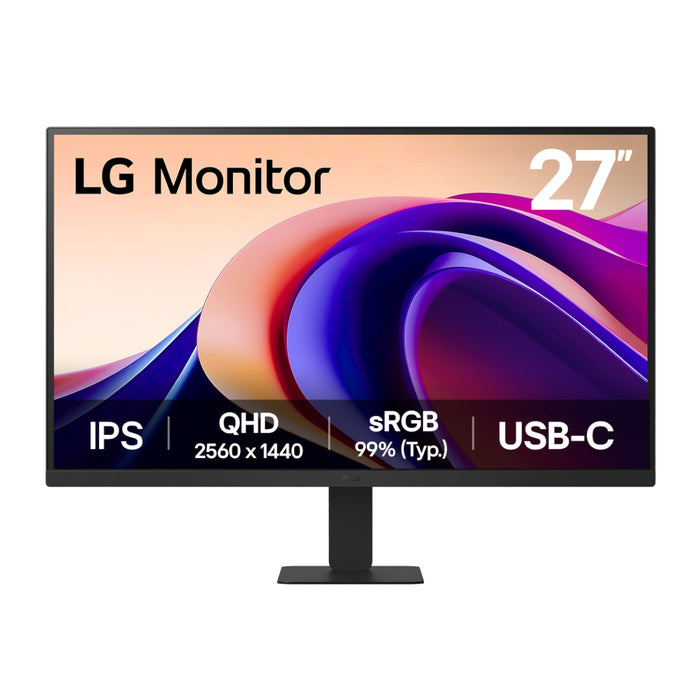 LG UltraFine 27 inch QHD IPS monitor with USB-C connectivity