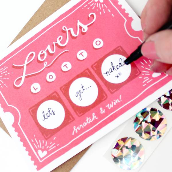 Lovers Lotto Scratch-Off Card