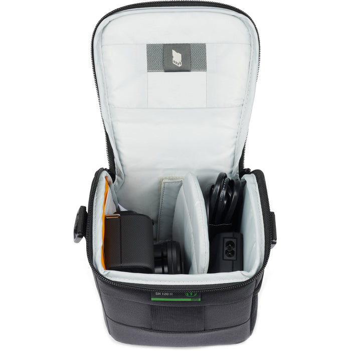 Lowepro Adventura SH 120 III black shoulder bag for mirrorless camera with kit lens