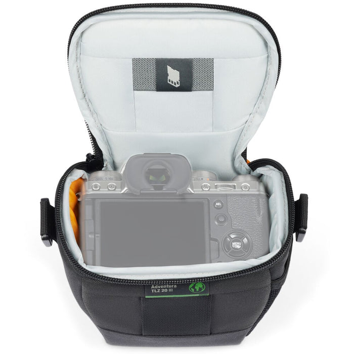 Lowepro Adventura III compact camera bag with eco-friendly fabrics
