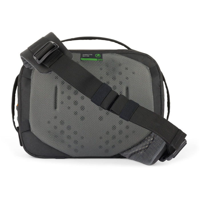 Eco-friendly Lowepro Trekker Lite SLX 120 camera bag with padded compartments and accessories