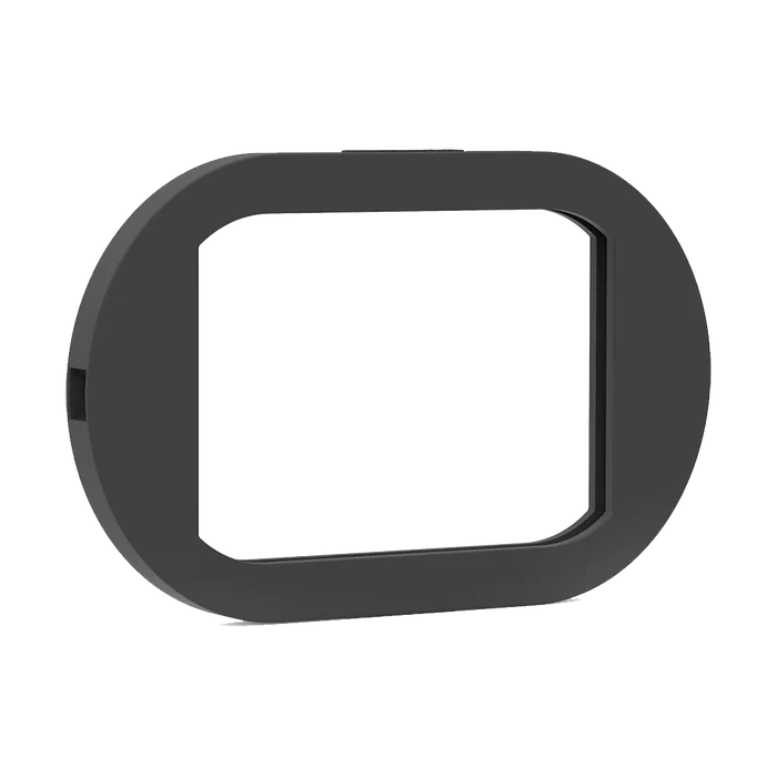 Black square frame on a white background