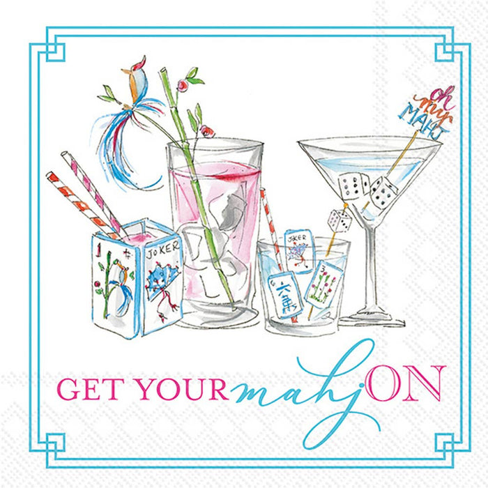 Mahjong Drinks Napkins