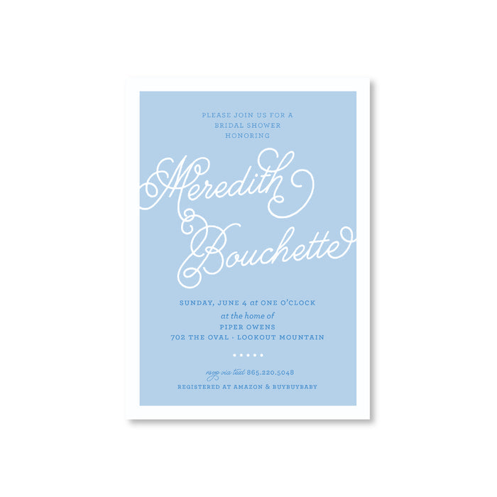 Melanie Blue Invitations