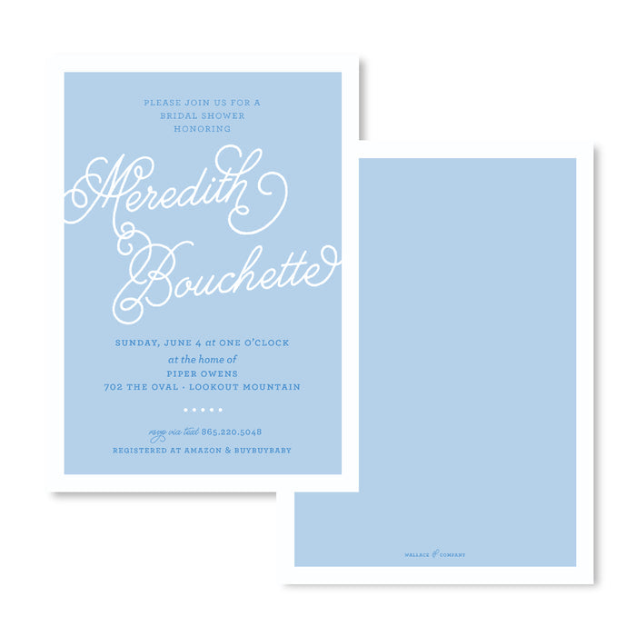Melanie Blue Invitations