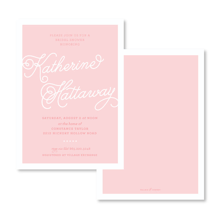 Melanie Pink Invitations