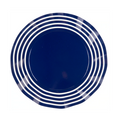 Navy Wavy Dinner Plate